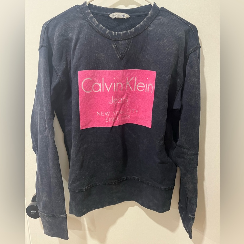 Calvin Klein Jeans Blue and Pink Sweatshirt